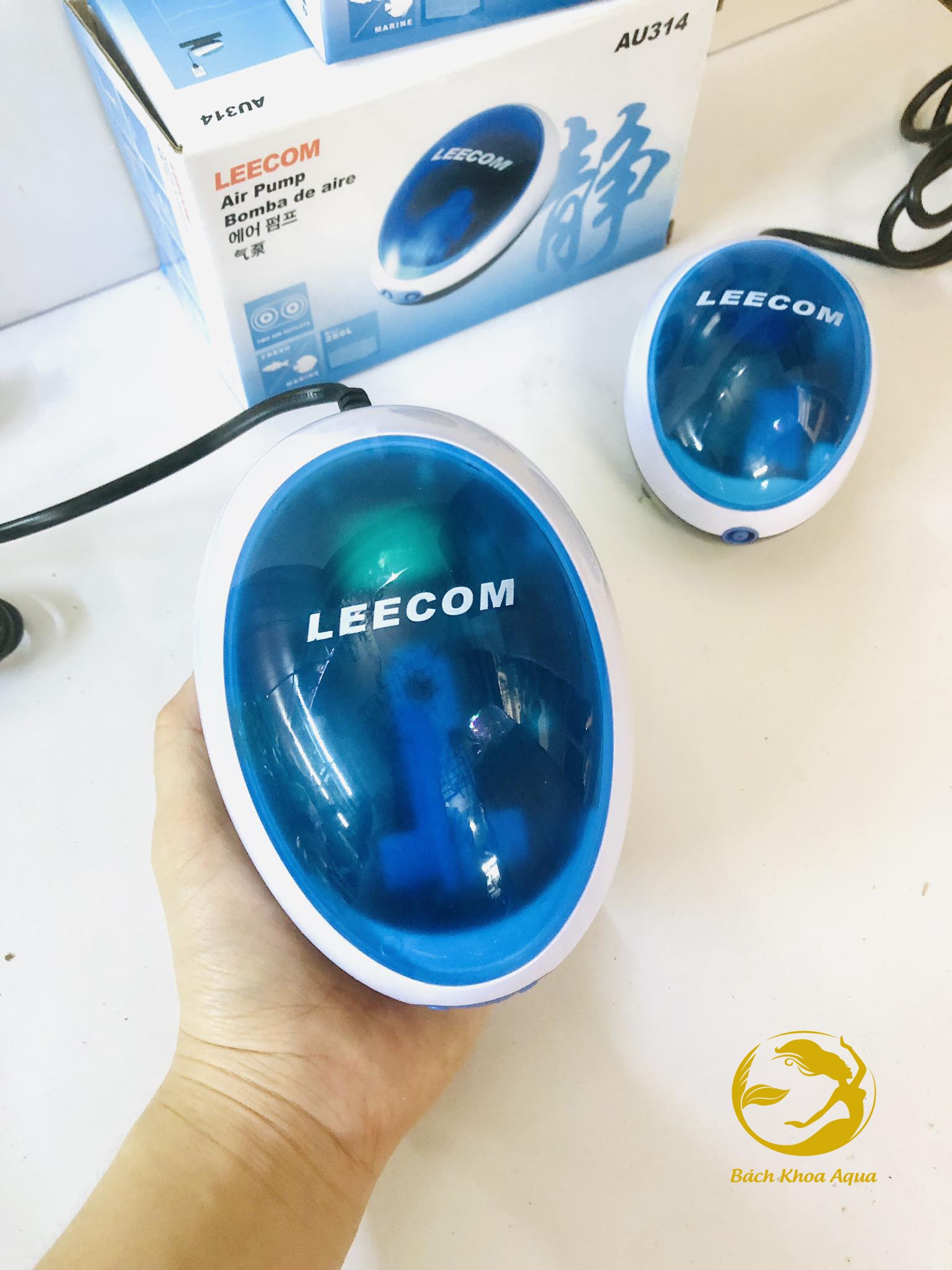 Máy sủi Leecom 1 vòi - 2 vòi cho bể cá